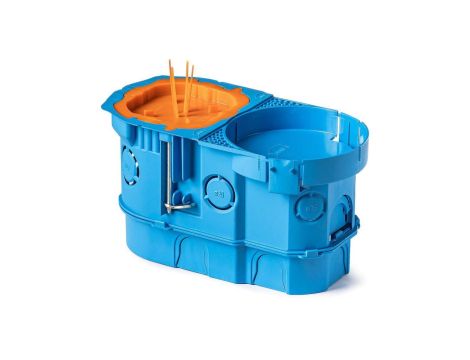 Puszka do pustych ścian GK BuciQ PSE2x60G niebieska ekstragłęboka do elektroniki z pokrywą 34456203