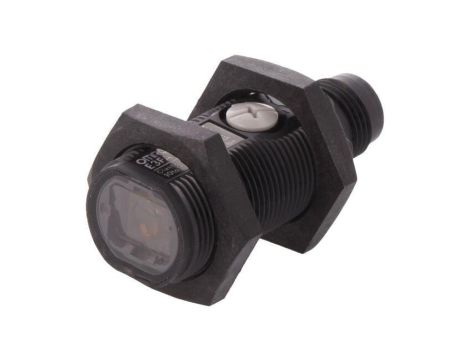 Czujnik fotoelektryczny, PNP, odbiciowy z reflektorem, 0,1A, 10...30VDC, M12 męski, M18, 0,5m, IP67 E3FA-RP22