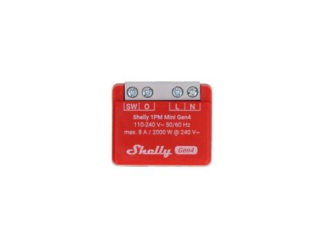 Shelly 1PM Mini Gen4 - mini przekaźnik dopuszkowy z pomiarem energii 8A WiFi/Bluetooth/Zigbee/Matter 3800238070809