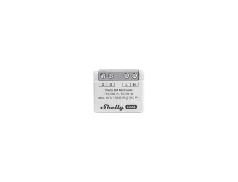 Shelly EM Mini Gen4 - mini licznik zużycia energii 110-240 V/16A WiFi/Bluetooth/Zigbee/Matter