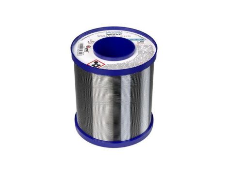 Cyna ołowiowe, Sn63Pb37, 1mm, 1000g, szpula, 183C, 2,5 SN63PB37-WS212/2.5 Q 1.00 1 KG