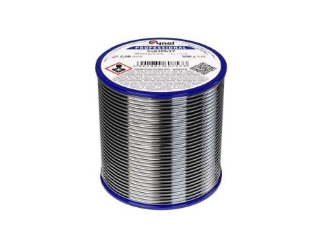 Cyna ołowiowe, Sn63Pb37, 2mm, 500g, szpula, 183C, 2,5 SN63PB37-WS212/2.5 Q 2.00 500 G
