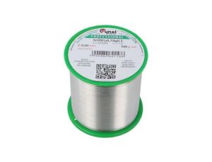 Cyna bezołowiowe, Sn99Cu0,7Ag0,3, 500um, 500g, szpula, 216...227C SN99CU07AG03-1.1.3/0.5MM 500G