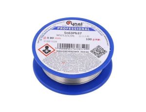 Cyna ołowiowe, Sn63Pb37, 0,9mm, 100g, szpula, 183C, 2,5 SN63PB37-WS212/2.5 Q 0.90 100 G