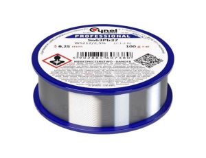 Cyna ołowiowe, Sn63Pb37, 0,25mm, 100g, szpula, 183C, 2,5 SN63PB37-WS212/2.5 Q 0.25 100 G
