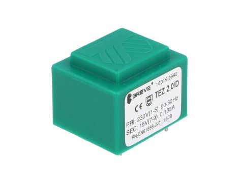 Transformator zalewany 2VA 133mA 230VAC 15V 16015-9995