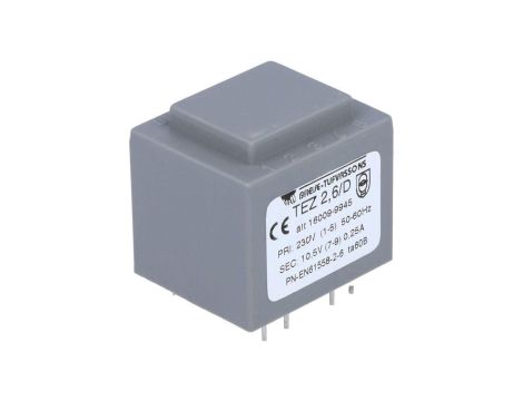 Transformator zalewany 2,5VA 238mA 230VAC 10,5V 16009-9945