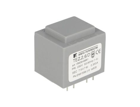 Transformator zalewany 2,5VA 333mA 230VAC 7,5V 16009-9961