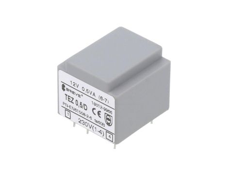 Transformator zalewany 0,5VA 42mA 230VAC 12V 16012-9966