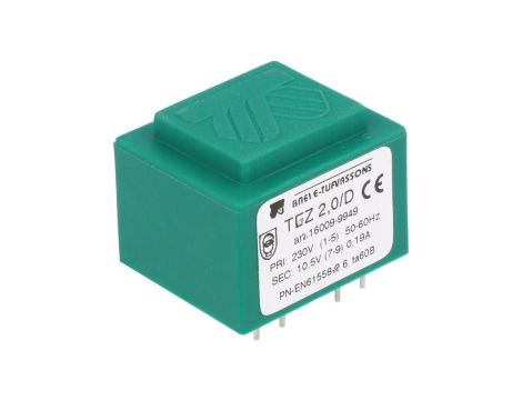 Transformator zalewany 2VA 0,19A 230VAC 10,5V 16009-9949