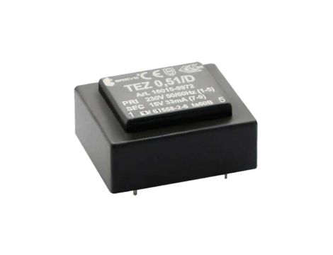 Transformator zalewany 0,5VA 33mA 230VAC 15V 16015-9972