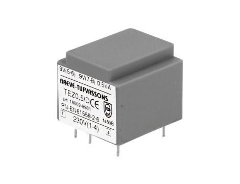 Transformator zalewany 0,5VA 28mA 230VAC 9V 16009-8981