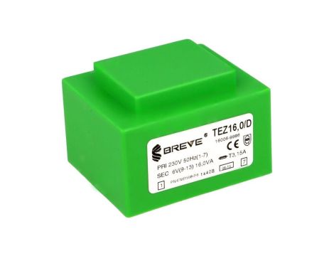 Transformator zalewany 16VA 2,667A 230VAC 6V 16006-9986