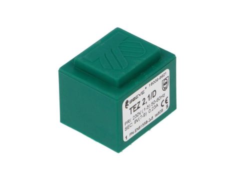 Transformator zalewany 2,1VA 233mA 230VAC 9V 16009-9921