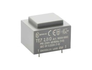 Transformator zalewany 2VA 222mA 230VAC 9V 16009-9993