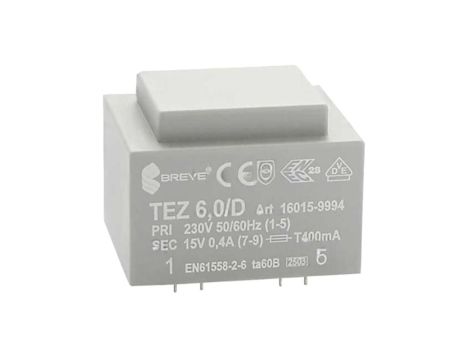 Transformator zalewany 6VA 0,4A 230VAC 15V 16015-9994
