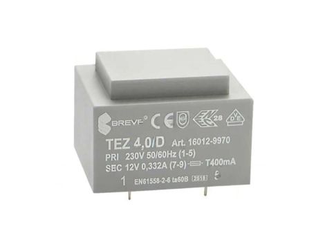 Transformator zalewany 4VA 333mA 230VAC 12V 16012-9970