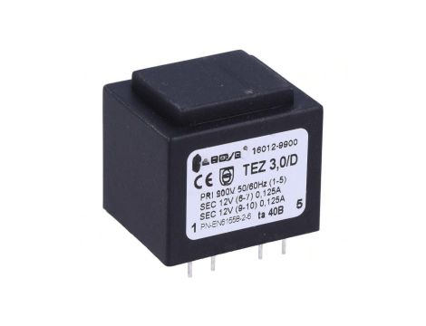 Transformator zalewany 3VA 125mA 230VAC 12V 16012-9900