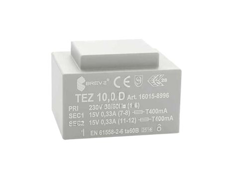 Transformator zalewany 10VA 333mA 230VAC 15V 16015-8996