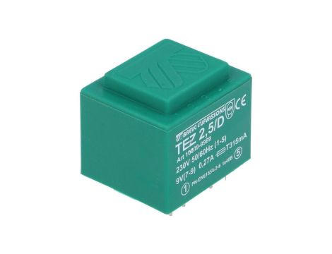 Transformator zalewany 2,5VA 278mA 230VAC 9V 16009-9989