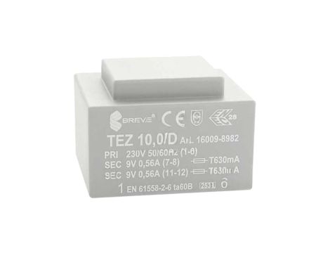 Transformator zalewany 10VA 556mA 230VAC 9V 16009-8982