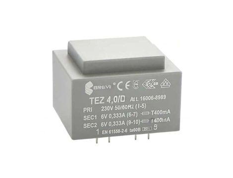 Transformator zalewany 4VA 333mA 230VAC 6V 16006-8989