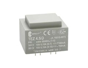 Transformator zalewany 4,5VA 0,15A 230VAC 15V 16015-9973