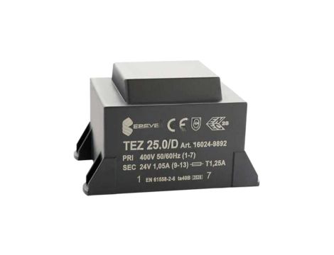 Transformator zalewany 25VA 1,042A 400VAC 24V 16024-9892