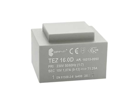 Transformator zalewany 16VA 1,067A 230VAC 15V 16015-9990