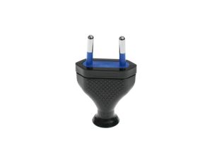 Wtyczka rozbieralna płaska, 2,5A/250V, II kl. izol., WT-1/2,5A CZARNY