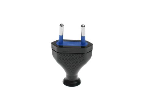 Wtyczka rozbieralna płaska, 2,5A/250V, II kl. izol., WT-1/2,5A CZARNY
