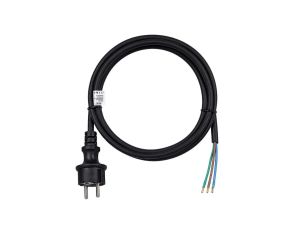 Przewód zasilający SPZ gumowy OW 3x1,5mm2 z wtyczką prostą 2P+Z Uni-Schuko czarny IP44 1,5m NEKU