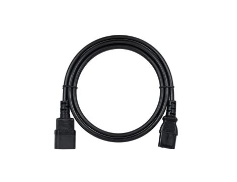 Przedłużacz komputerowy Kabel zasilający (230V 10A) do komputerów i zasilaczy UPS złącza IEC320 (C14 / C13) czarny 5m NEKU