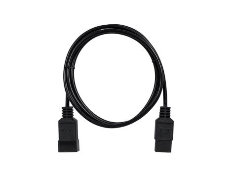 Przedłużacz serwerowy Kabel zasilający (230V 10A) do serwerów i zasilaczy UPS złącza IEC320 (C20 / C19) czarny 2m NEKU