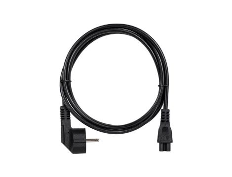 Kabel zasilający OWY do laptopa z wtyczką IEC320 C5 (koniczynka) 2,5A czarny 3m NEKU