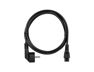 Kabel zasilający OWY do laptopa z wtyczką IEC320 C5 (koniczynka) 2,5A czarny 5m NEKU