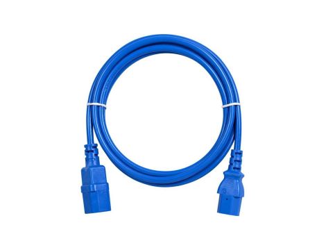 Przedłużacz komputerowy Kabel zasilający (230V 10A) do komputerów i zasilaczy UPS złącza IEC320 (C14 / C13) niebieski 1,8m NEKU
