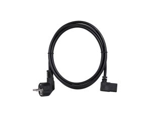 Kabel zasilający OWY do komputera z wtyczką kątową IEC320 C13 10A czarny 1,5m NEKU