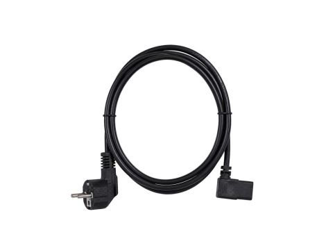 Kabel zasilający OWY do komputera z wtyczką kątową IEC320 C13 10A czarny 3m NEKU