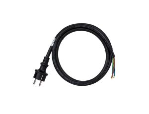 Przewód zasilający SPZ gumowy ONPD 3x2,5mm2 z wtyczką prostą 2P+Z Uni-Schuko czarny IP44 1,5m NEKU