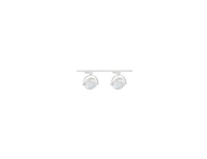Zestaw 2x lampa PIANO Track 3F biała z żarówką led gu10 ES111 8,9W ciepła biała + szynoprzewód 1m kolor biały