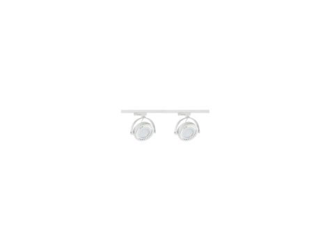 Zestaw 2x lampa PIANO Track 3F biała z żarówką led gu10 ES111 8,9W ciepła biała + szynoprzewód 1m kolor biały