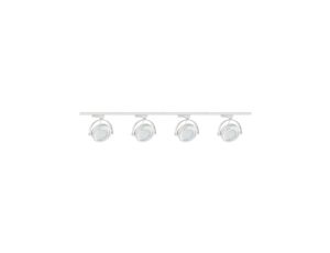 Zestaw 4x lampa PIANO Track 3F biała z żarówką led gu10 ES111 8,9W ciepła biała + szynoprzewód 2m kolor biały