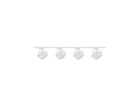 Zestaw 4x lampa PIANO Track 3F biała z żarówką led gu10 ES111 8,9W ciepła biała + szynoprzewód 2m kolor biały