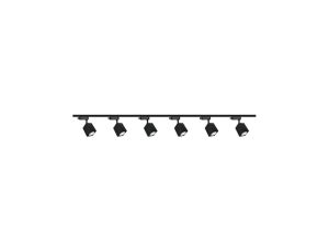 Zestaw 6x lampa OSCAR Track czarna z żarówką led gu10 PHILIPS 5W ciepła biała + szynoprzewód 2 x 2m kolor czarny