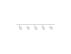 Zestaw 5x lampa OSCAR Track biała z żarówką led gu10 PHILIPS 5W ciepła biała + szynoprzewód 2 x 2m kolor biały