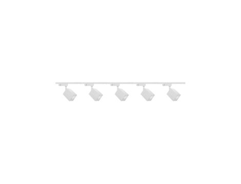 Zestaw 5x lampa OSCAR Track biała z żarówką led gu10 PHILIPS 5W ciepła biała + szynoprzewód 2 x 2m kolor biały