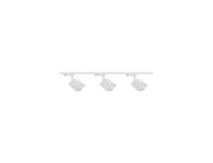 Zestaw 3x lampa OSCAR Track biała z żarówką led gu10 PHILIPS 5W ciepła biała + szynoprzewód 1m kolor biały
