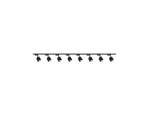 Zestaw 8x lampa OSCAR Track czarna z żarówką led gu10 PHILIPS 5W ciepła biała + szynoprzewód 2 x 2m kolor czarny