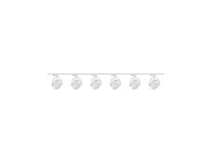 Zestaw 8x lampa PIANO Track 3F biała z żarówką led gu10 ES111 8,9W ciepła biała + szynoprzewód 2 x 2m kolor biały